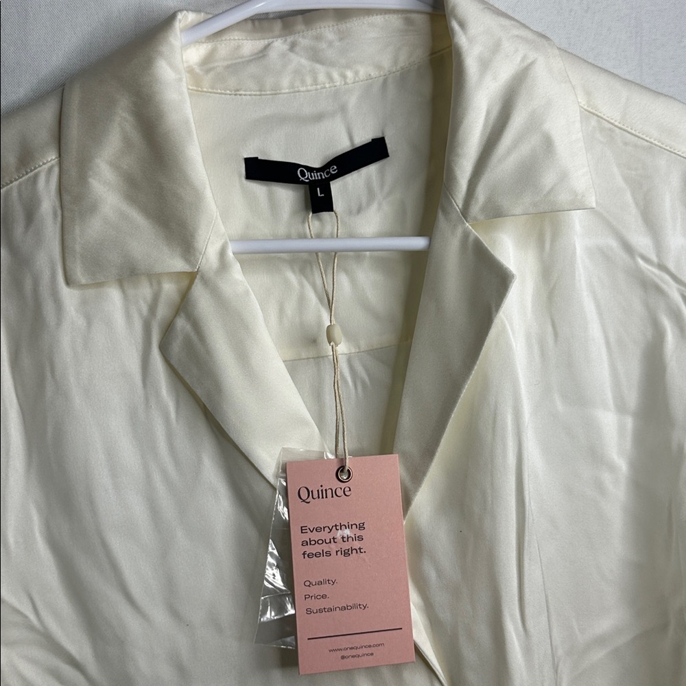 Washable Stretch Silk Notch Collar Blouse - Picture 8 of 10